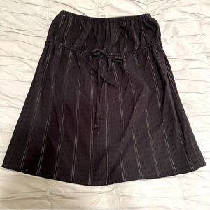 Strapless top sz S, black and silver